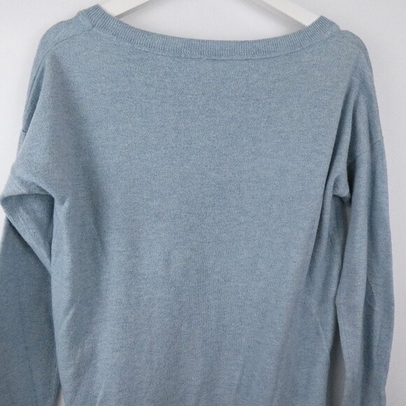 GAP Womens Sweater Small Green Blue Long Sleeve Boat Neck Pull Over Lightweight - Picture 7 of 13